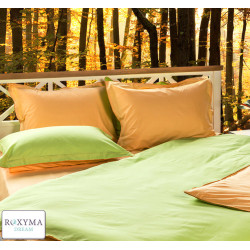 Комплект спално бельо ПАМУЧЕН сатен ЖЪЛТО/ЗЕЛЕНО